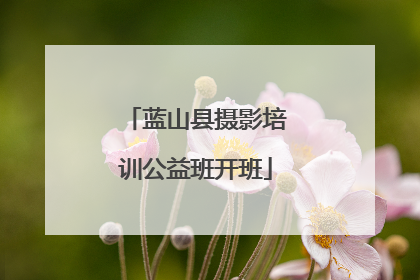 蓝山县摄影培训公益班开班