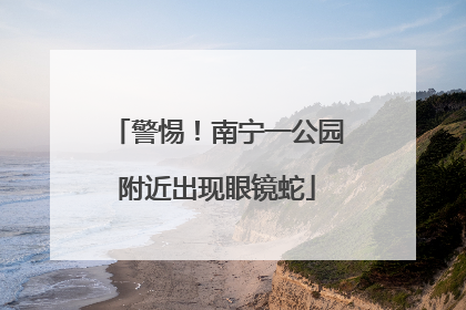 警惕！南宁一公园附近出现眼镜蛇