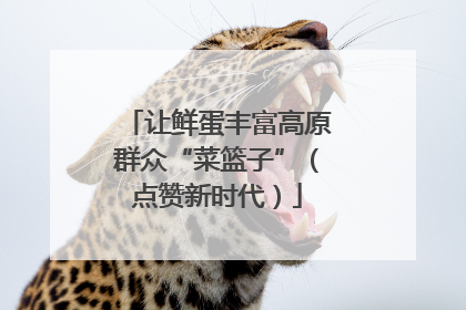 让鲜蛋丰富高原群众“菜篮子”（点赞新时代）