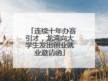 连续十年办赛引才，龙湾向大学生发出创业就业邀请函