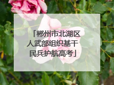 郴州市北湖区人武部组织基干民兵护航高考