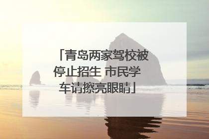 青岛两家驾校被停止招生 市民学车请擦亮眼睛