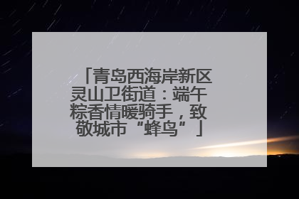 青岛西海岸新区灵山卫街道：端午粽香情暖骑手，致敬城市“蜂鸟”