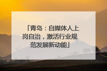 青岛：自媒体人上岗自治，激活行业规范发展新动能