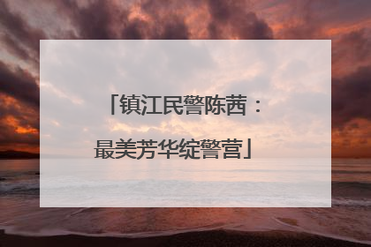 镇江民警陈茜：最美芳华绽警营