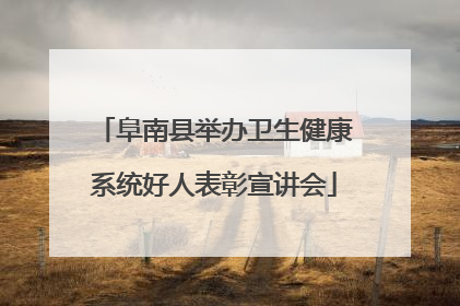 阜南县举办卫生健康系统好人表彰宣讲会