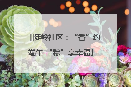 陡岭社区：“香”约端午 “粽”享幸福