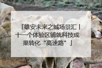 雄安未来之城场景汇丨十一个体验区铺就科技成果转化“高速路”