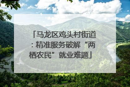 马龙区鸡头村街道：精准服务破解“两栖农民”就业难题