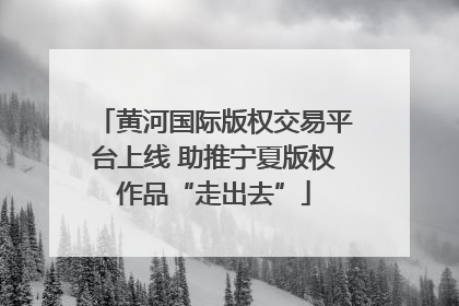 黄河国际版权交易平台上线 助推宁夏版权作品“走出去”
