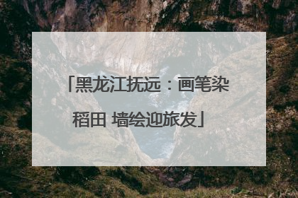 黑龙江抚远：画笔染稻田 墙绘迎旅发