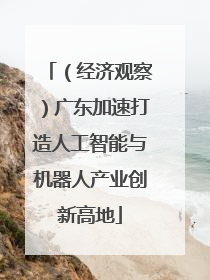 （经济观察）广东加速打造人工智能与机器人产业创新高地