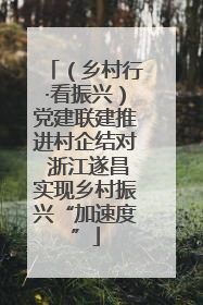 （乡村行·看振兴）党建联建推进村企结对 浙江遂昌实现乡村振兴“加速度”