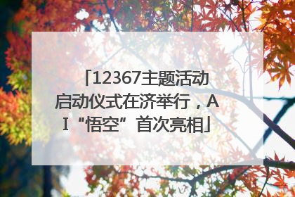 12367主题活动启动仪式在济举行，AI“悟空”首次亮相
