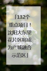 132个重点项目！沈阳大东望花片区将成为产城融合示范区