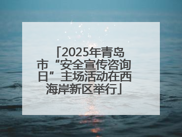 2025年青岛市“安全宣传咨询日”主场活动在西海岸新区举行