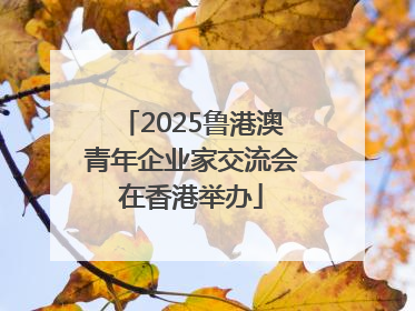 2025鲁港澳青年企业家交流会在香港举办